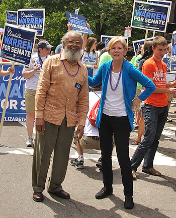 2013-08-23 Byron Rushing with Elizabeth Warren