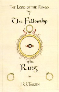 Tolkien's own cover illustration for The Fellowship of the Ring.