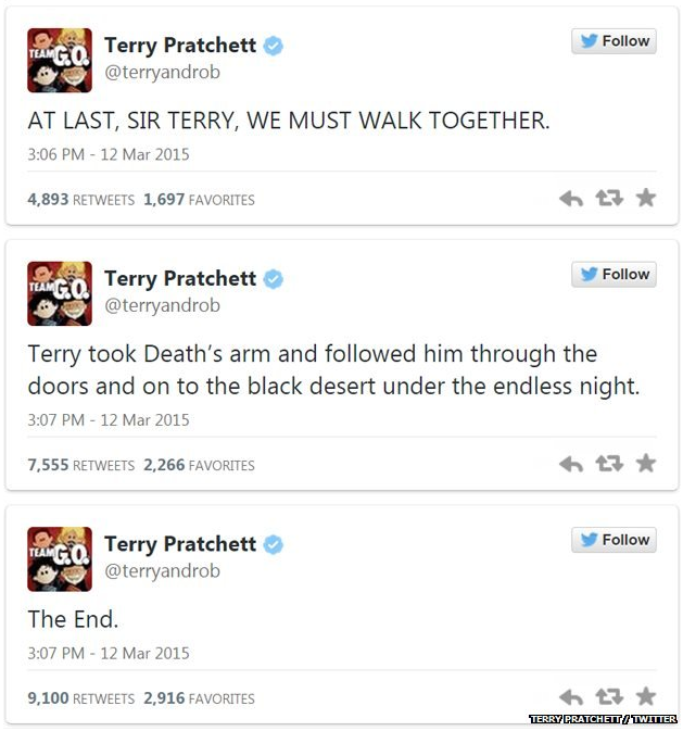 954 - Terry Pratchett Last Tweets
