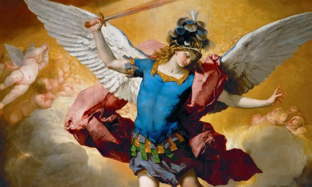 St Michael Defeating Lucifer's Army, by Luca Giordano (MediaWiki Commons)