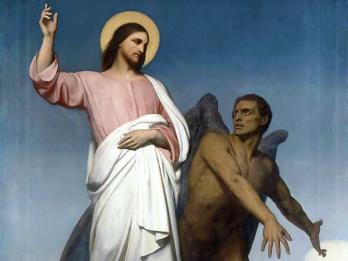 Detail of The Temptation of Christ by Ary Scheffer. (Public Domain)