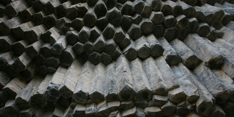 Wikipedia: "Symphony of the Stones carved by the Goght River at Garni Gorge in Armenia is an example of an emergent natural structure." Released by WOWARMENIA for Wikimedia under Creative Commons Attribution-Share Alike license